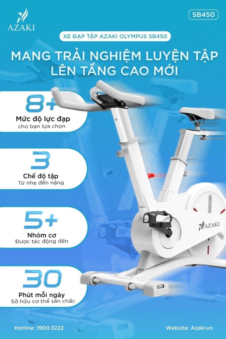 XE ĐẠP TẬP THỂ THAO AZAKI OLYMPUS SB450 - Hình ảnh 7