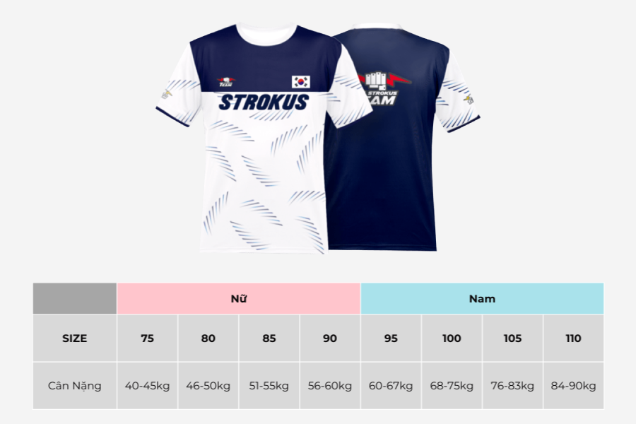 Bảng size ÁO STROKUS STRT2105WHW