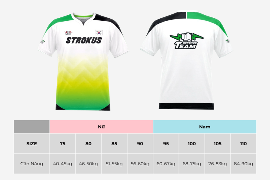 Bảng size ÁO STROKUS STRT2213GR