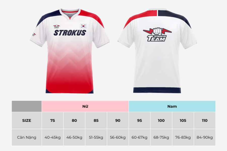 Bảng size ÁO STROKUS STRT2213RD