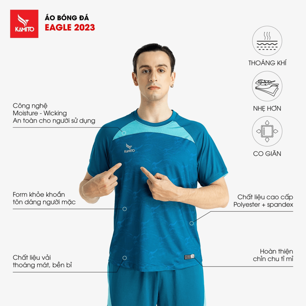 Bộ Bóng Đá Kamito Eagles - Phong Cách Thể Thao, Thoải Mái, Năng Động