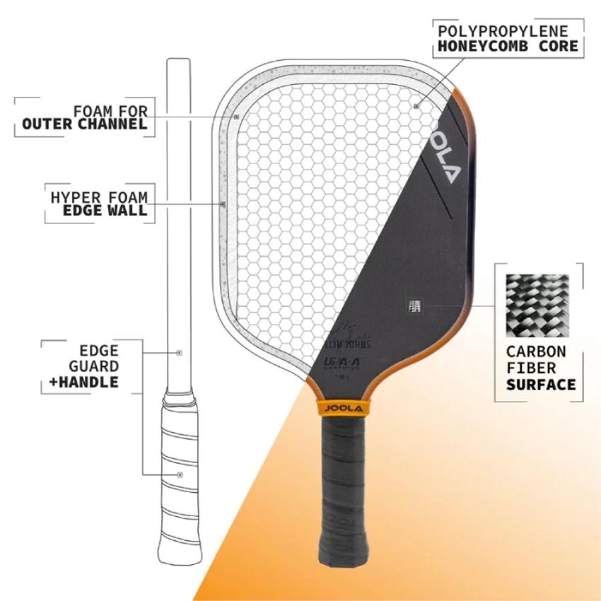 Vợt Pickleball JOOLA Collin Johns/ Scorpeus 3s - 16mm