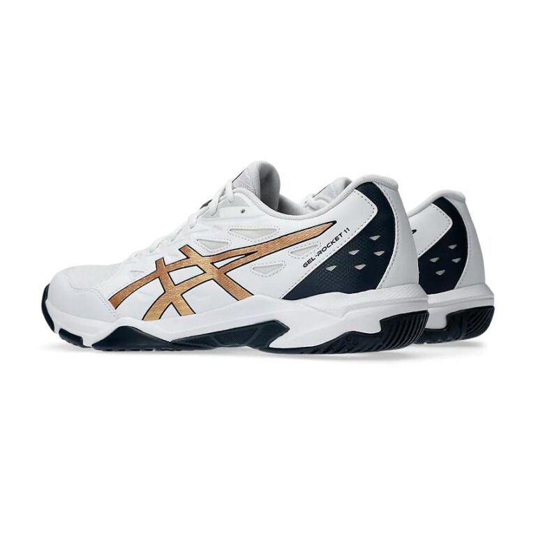Giày Asics nam Gel-Rocket 11 - White/Pure Gold - Hình ảnh 6