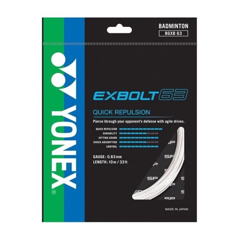 Dây cước đan vợt Yonex EXBOLT 63 ( Trắng/Đen)