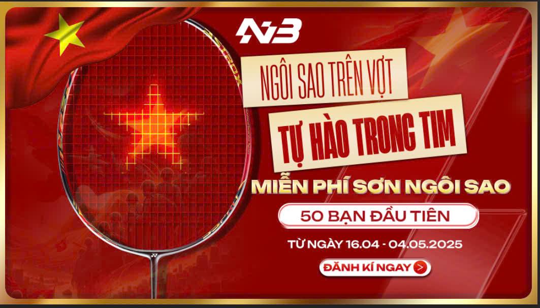 Sơn vợt miễn phí - Ngôi sao trên vợt, tự hào trong tim